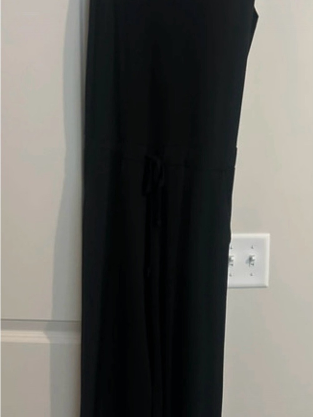 Quince Black Sleeveless Drawstring Jumpsuit